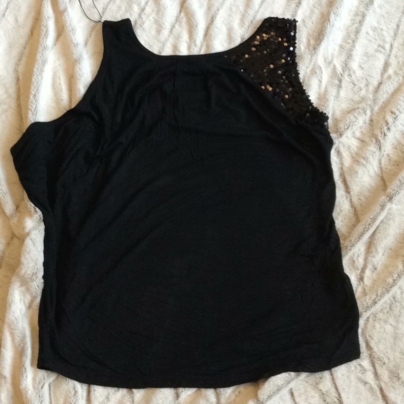 AnM black sequin sleeveless shirt - Picture 2 of 7